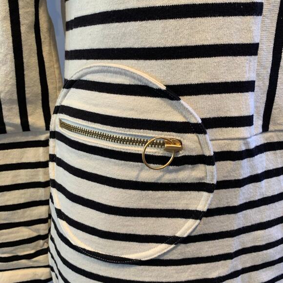 Tory Burch Harlie Striped Pattern Jersey Maxi Dress 100% Cotton Preppy Career Sm - Picture 5 of 7